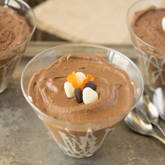 Dark chocolate espresso mousse