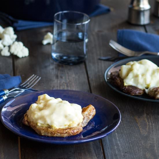 Cauliflower-Topped Pork Chops