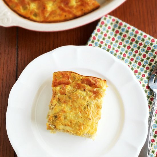 Chile Rellenos Breakfast Casserole