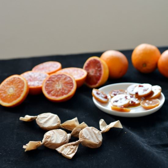 Salted Blood Orange Toffees