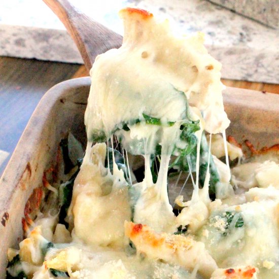 Spinach Artichoke Chicken Casserole