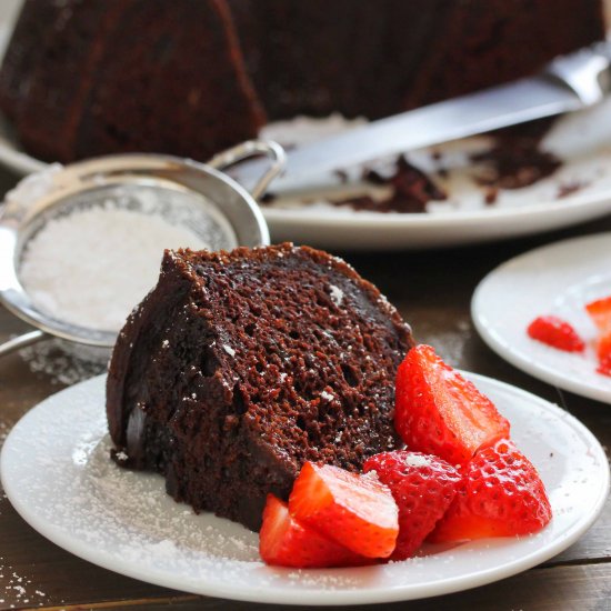 Chocolate Strawberry Pound Cake