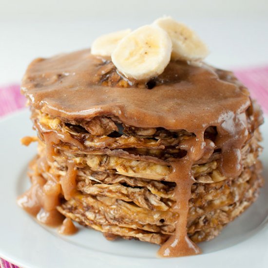 Fluffy Raw Vegan Banana Pancakes