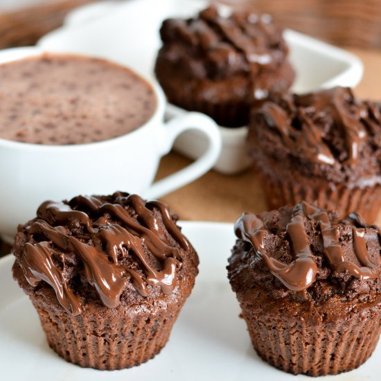 Hot Chocolate Protein Cupcakes