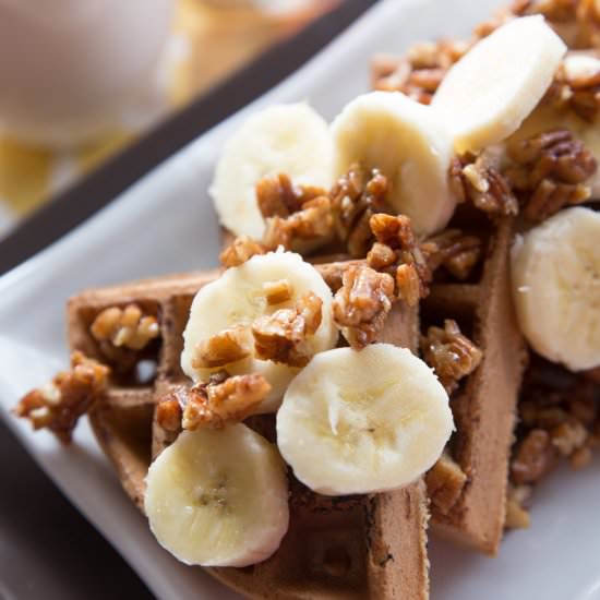 Gluten Free Banana Nut Waffles