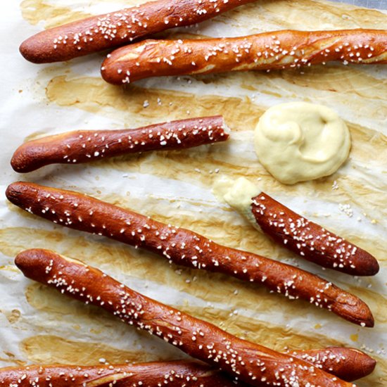 Homemade Hard Pretzel Rods