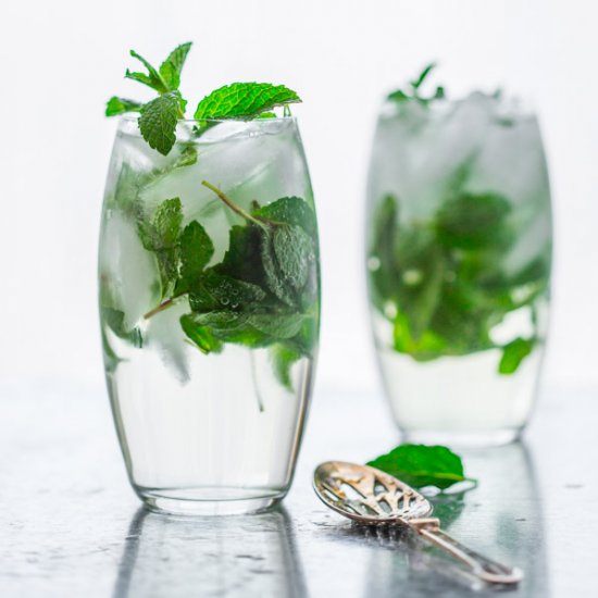 Maple Mint Vodka Spritzers