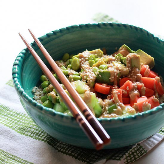 Veggie Roll Rice Bowl