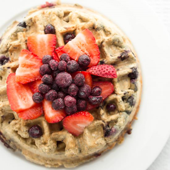 Healthy Blueberry Waffles