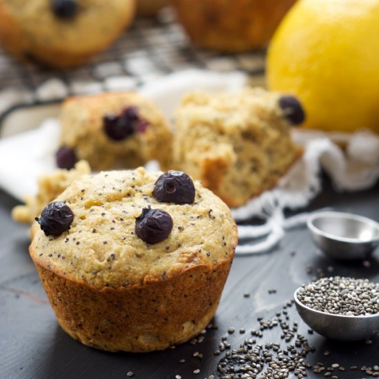 Flourless Blueberry Lemon Poppyseed