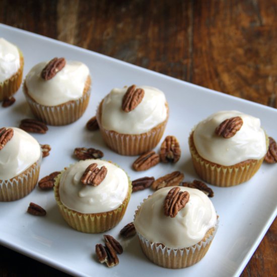 Carrot Cupcakes + Ginger Frosting