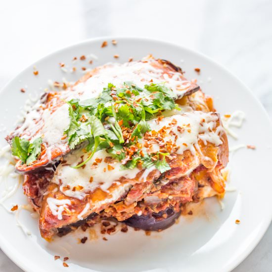 Slow Cooker Eggplant Lasagna