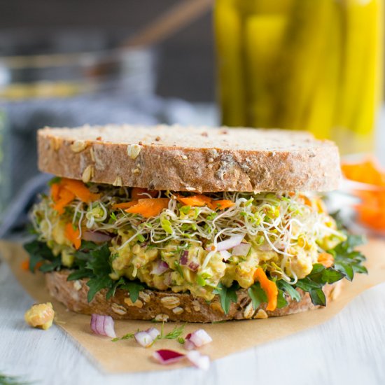 Smashed Chickpea Salad Sandwich