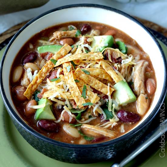 Sweet & Smokey BBQ Chicken Chili