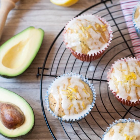 Lemon Avocado Muffins