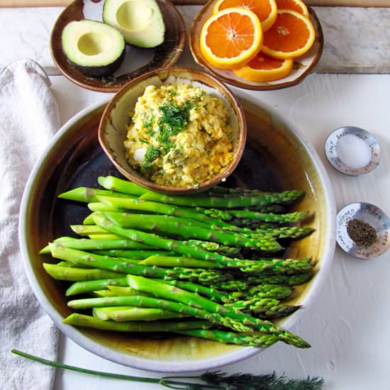 Egg Salad and Asparagus