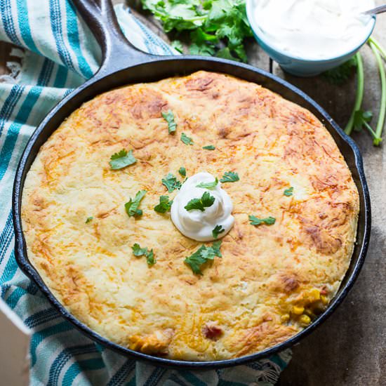 Mexican Cornbread Chicken Casserole