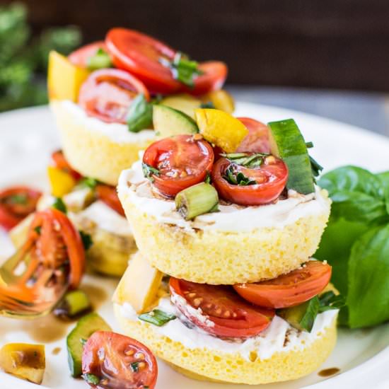 Cornbread Shortcakes with Tomatoes