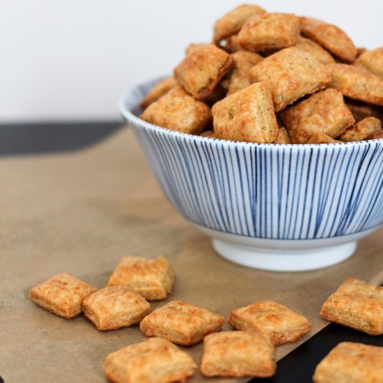 Garlic + Herb Cheddar Crackers