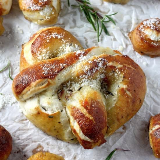 Mozzarella Stuffed Pretzels