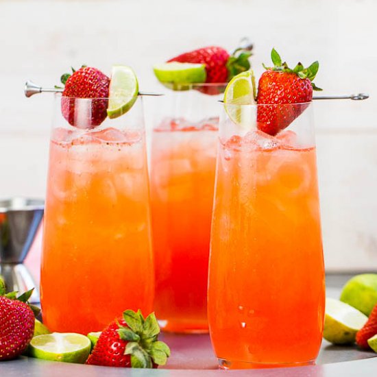 Strawberry Key-Limeade Cocktail