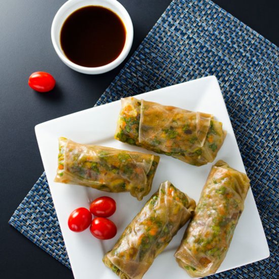 Teriyaki Veggie Spring Rolls