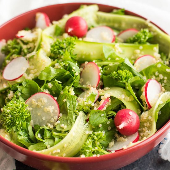 Quinoa Arugula Cucumber Salad