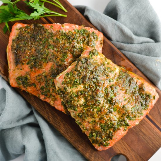 Citrus and Herb Crusted Salmon