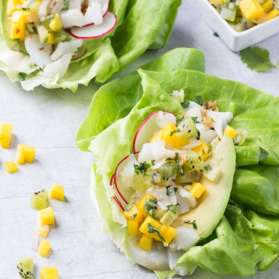 Paleo Fish Taco Lettuce Wraps