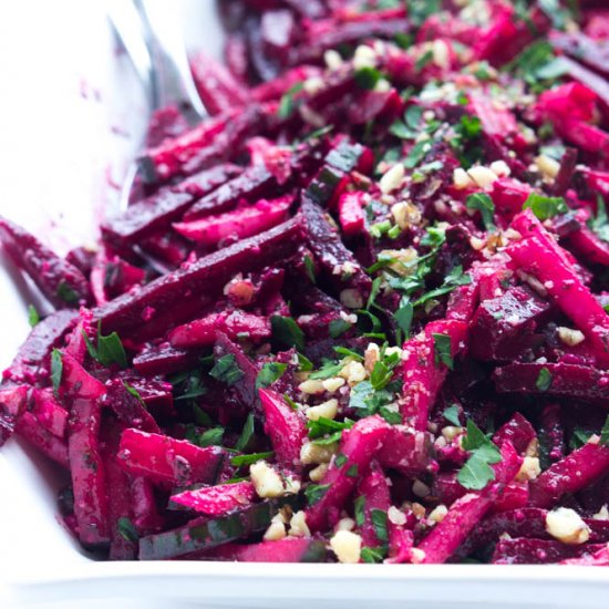 Beet Salad with Basil Vinaigrette