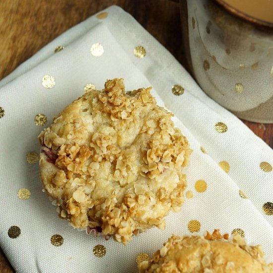 Strawberry Coffee Cake Muffins