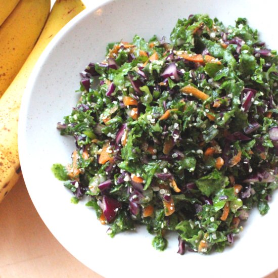 Banana Ginger Kale Salad