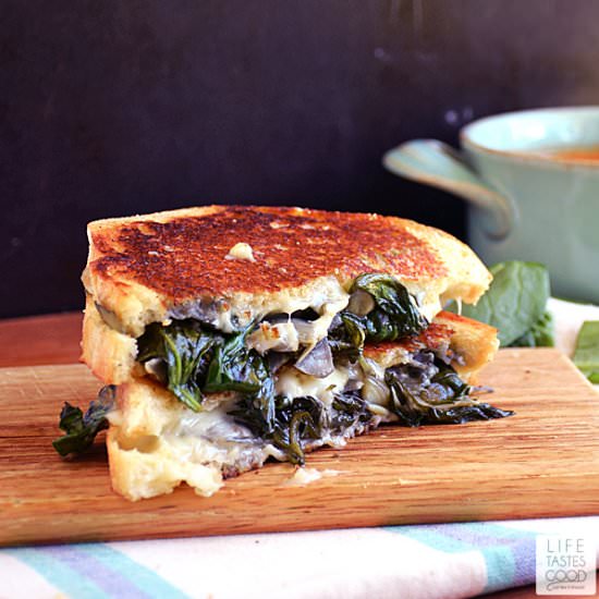 Spinach Artichoke Grilled Cheese