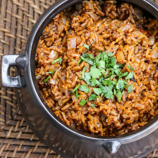 Charred Ancho Mexican Red Rice