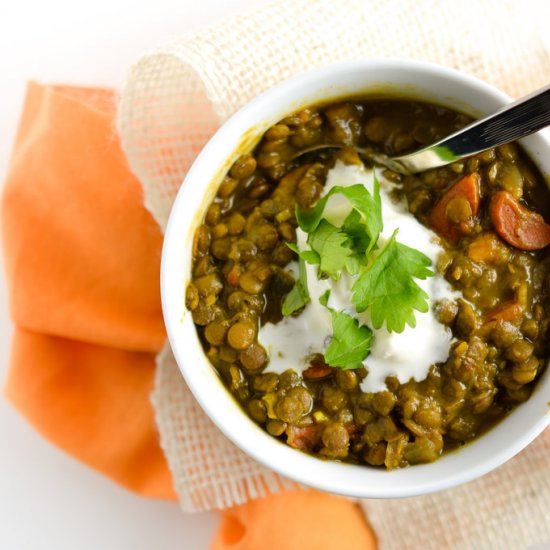 Coconut Sweet Potato & Lentil Stew