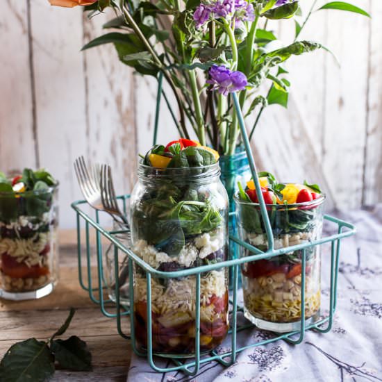 Layered Mediterranean Orzo Salad