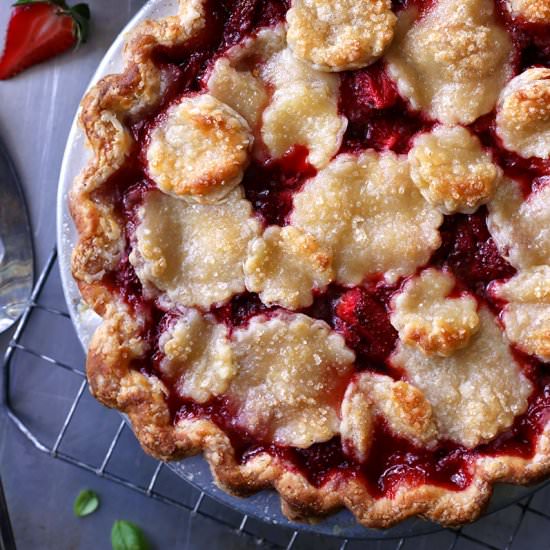 Strawberry Basil Pie