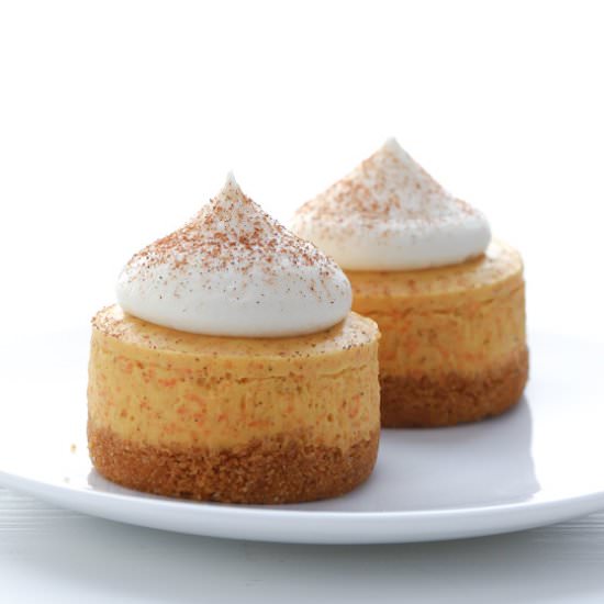 Mini carrot cake cheesecakes