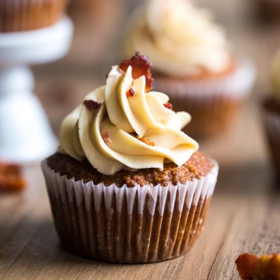 Paleo Maple Bacon Cupcakes