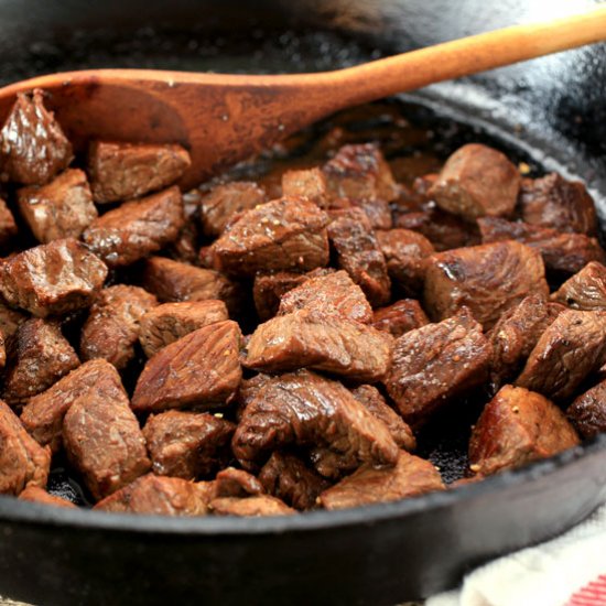 Skillet Steak Bites