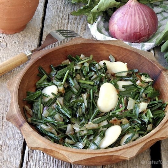 Wild Greens and Beans Stew