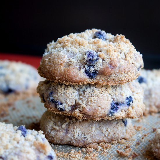 Blueberry Streusel Muffin Cookies