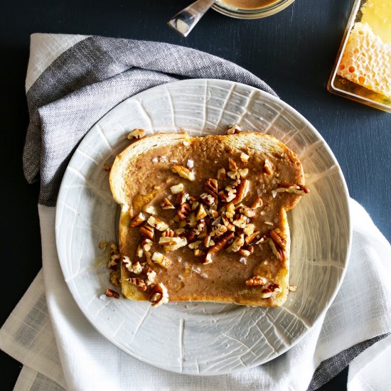 Roasted Pecan Butter & Honey Toast