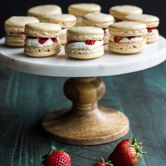 Strawberry Shortcake Macarons