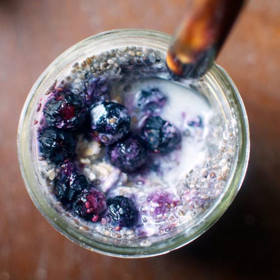 Blueberry Chia Overnight Oats