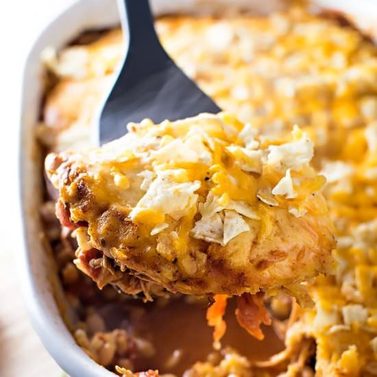 White Chicken Taco Casserole