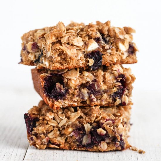 Brown Butter Blueberry Oat Bars