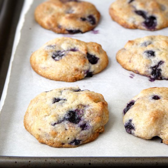 Half-Batch Blueberry Almond Cookies