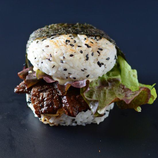 Teriyaki Steak Sushi Burger