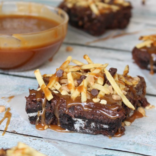 Salted Caramel Snack Attack Brownie